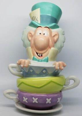 RARE 2005 4 Jar Disney Alice in Wonderland Canister/Cookie Jar Set