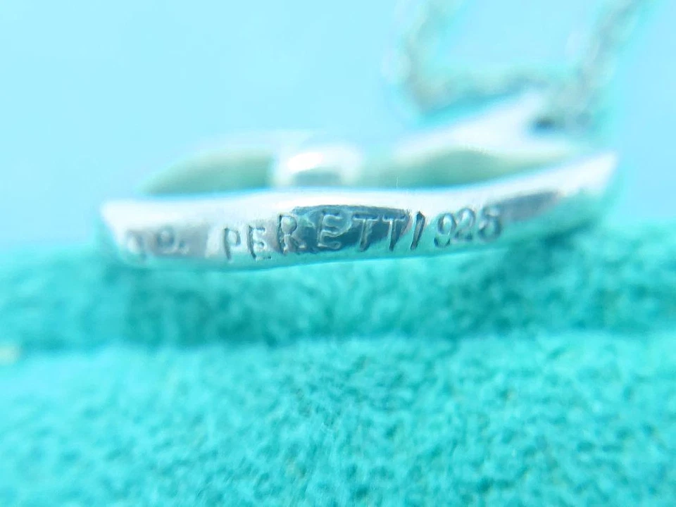 Collana con ciondolo mela originale Tiffany & Co. in argento sterling 925 Els... - Immagine 4 di 4