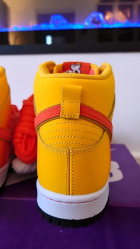 Nike SB Dunk High Sweet Tooth Amarillo Orange UK 9 USA 10 EU 44 FN5107 700 - Picture 7 of 12