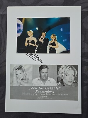 CLAUDIA JUNG Autogramm Signiert Autograph Signed Original Collage 20x30cm 