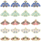 30Pcs Enamel Charms Butterfly Moth Charms for Jewelry Making Necklaces Earring