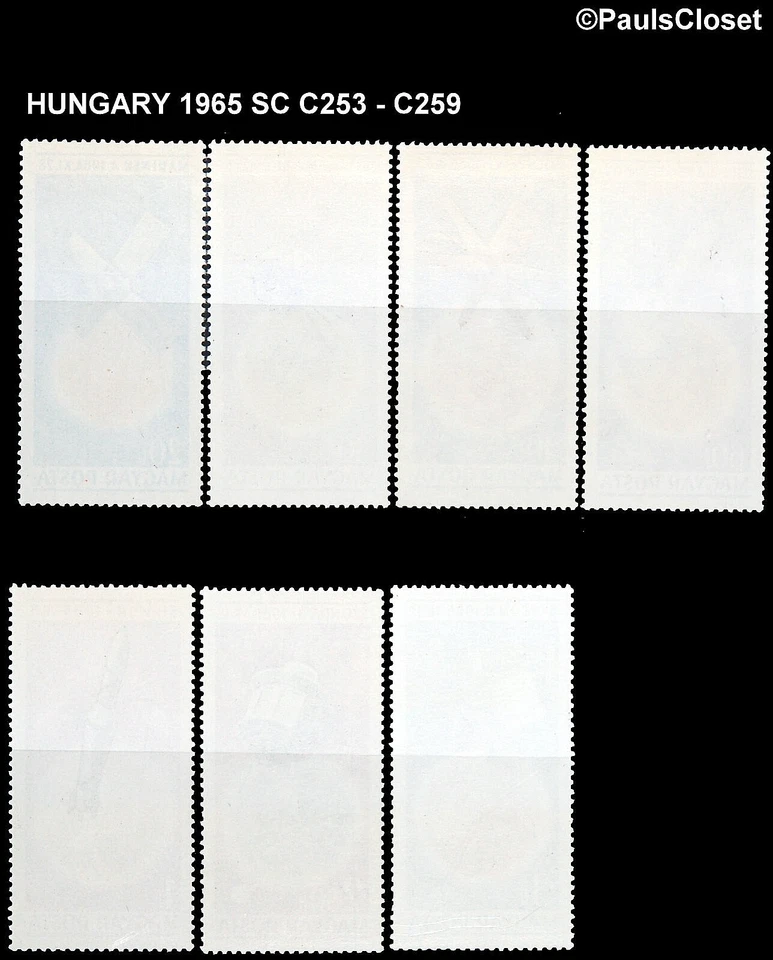 HUNGRÍA 1965 SC C253-C259 LOGROS ESPACIALES VARIOS COLORES 20f - 3fo MNH OG, EN MUY BUEN ESTADO Foto 2 de 2