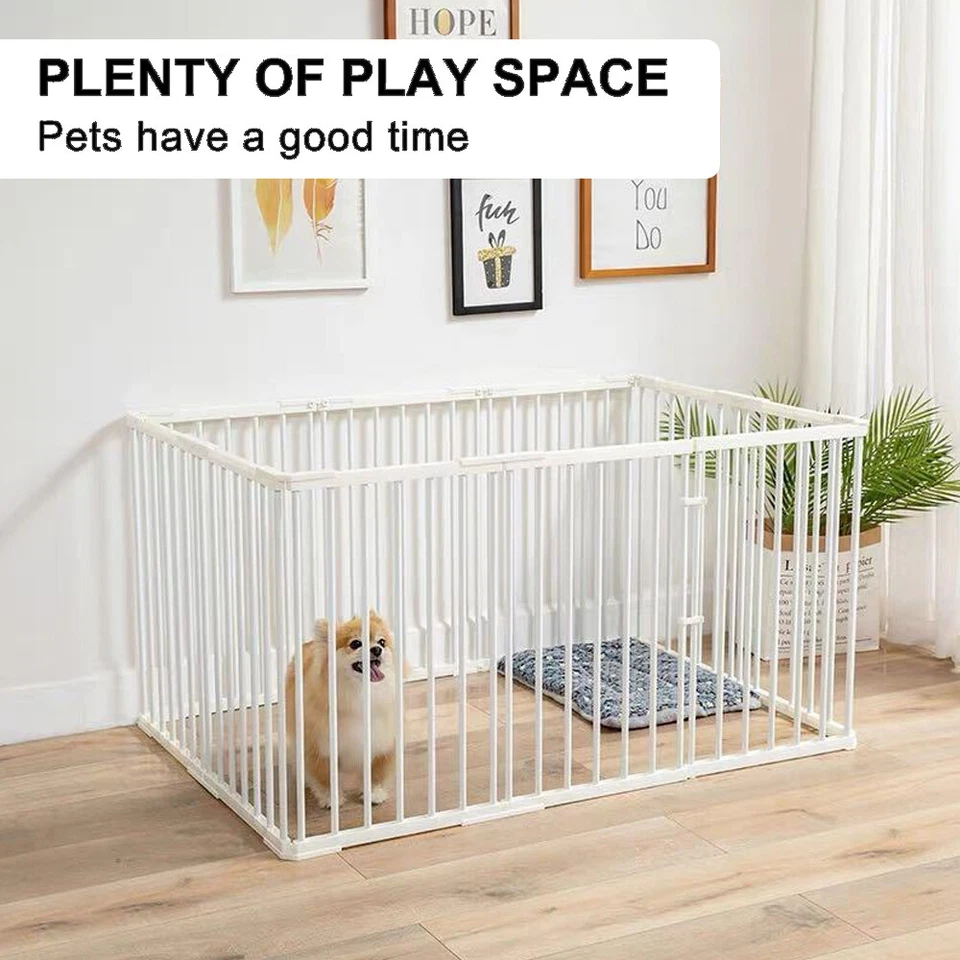 8/10/12/14 Panels Pet Playpen Portable Dog Puppy Exercise Cage Play Fence Door - image 4 of 4