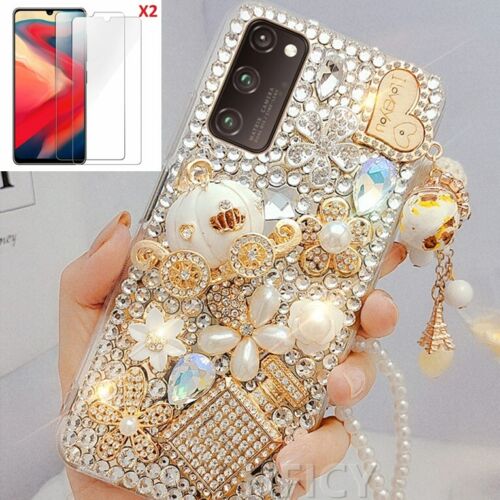Girls Bling Glitter Diamond Women Rhinestones Crystal Case Cover for Cell Phones - Picture 5 of 9