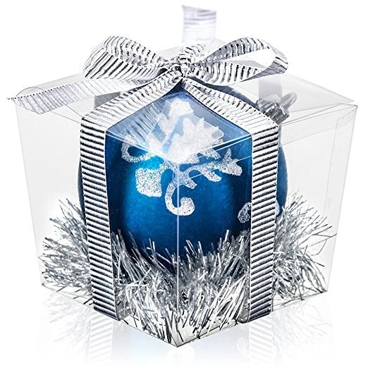 Caja transparente de grado alimenticio PET cajas de regalos de fiesta cubos preplegados 25 unidades 3x3,5x3 pulgadas Foto 4 de 4