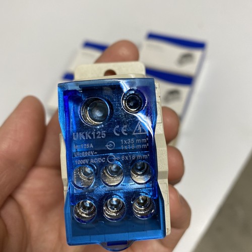 Power Junction Box Distribution Terminal Block Connector DIN Rail 125A PACK OF 5 - Picture 11 of 12