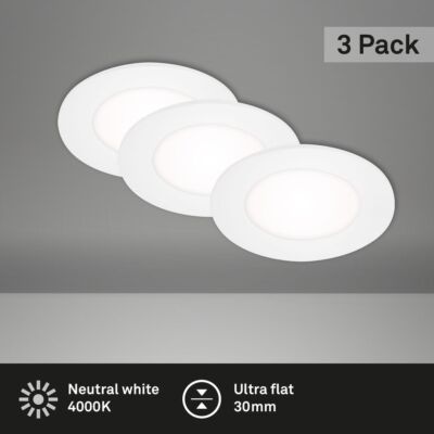 3er Set LED Einbaustrahler Strahler Slim verstellbar neutralweiß 4000K