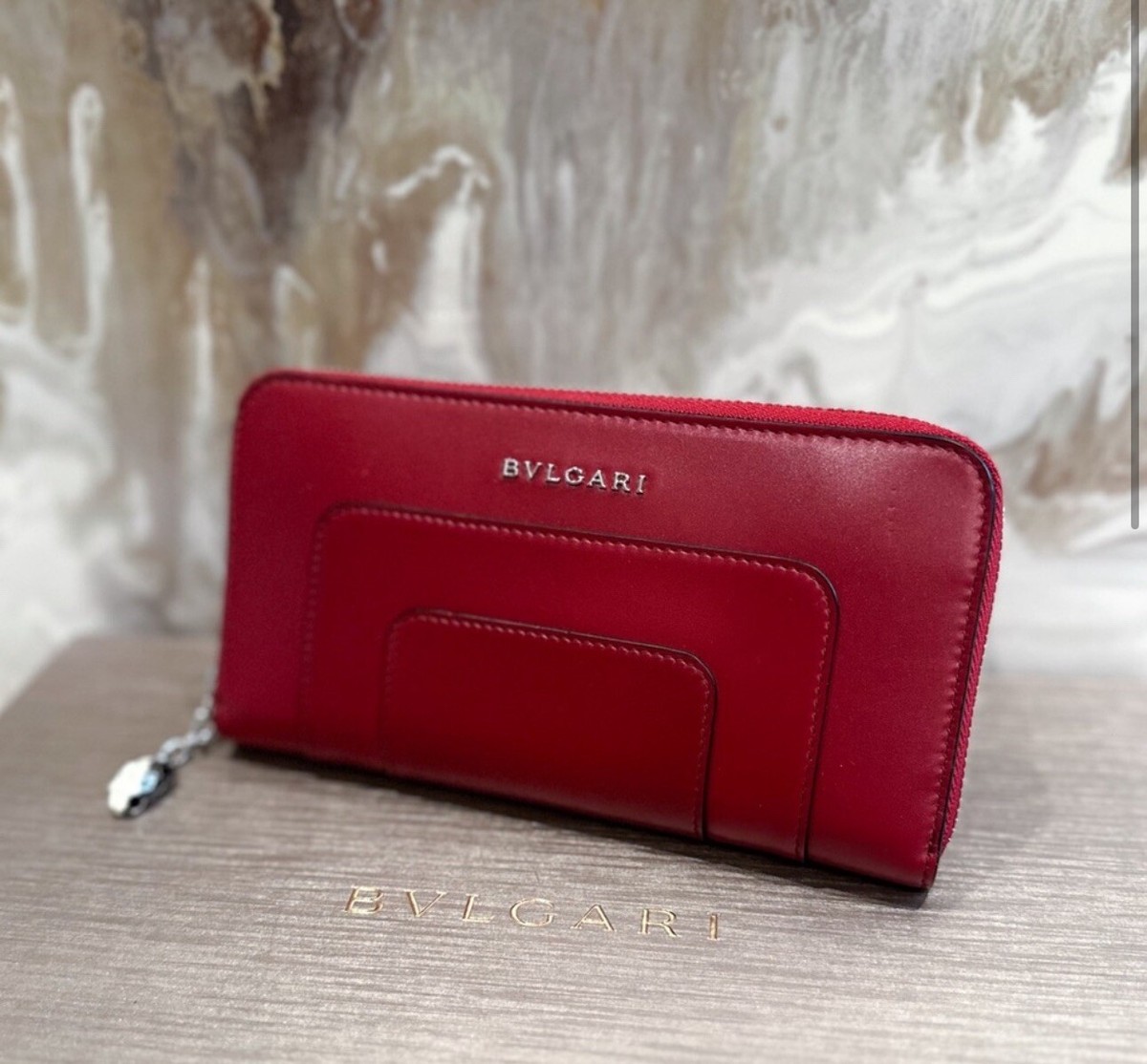 BULGARI レザー 三つ折り財布 レッド s-l1200.jpg