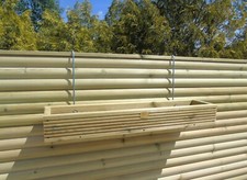 Over the Fence Panel Hanging Wooden Garden Planter Decking Trough Extended Hook