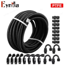 4AN-6AN-8AN-10AN Nylon Braided PTFE Fuel Line 10FT 20FT with 20 Fitting Hose Kit
