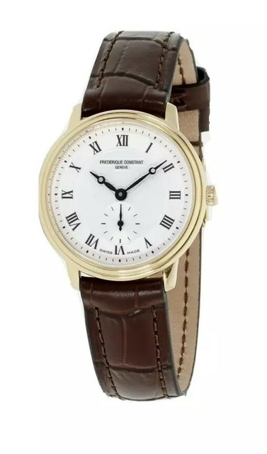 Frederique Constant Slimline Ladies Mid Size Quartz Watch PVD Gold 28 6mm  for sale online | eBay