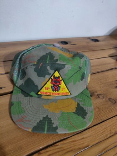 Diamond Supply Co Paradise Begins in Hell 7 Panel Skate Snapback Camo Hat - New!