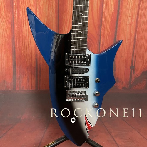 Blue Jay Turser Shark Electric Guitar 6 Strings HSH Pickups Tremolo Bridge - Picture 2 of 9