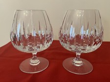 Brandy Cognac Snifter Glass Decorative  Clear Lead Crystal Set Of 2