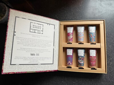William Morris at Home PATCHOULI & RED BERRY Hand Cream Library 6x 1 fl oz