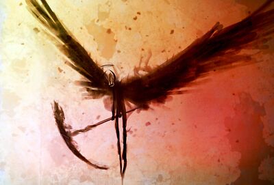 Anime Death Scythe Fantasy Art Wings  Gaming Mat Desk 12173