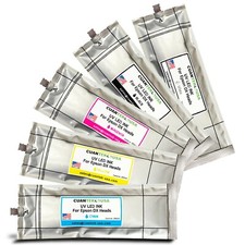 UV Curable LED Ink for Printers with Epson DX4 DX5 heads 250ml Bags MADE IN USA