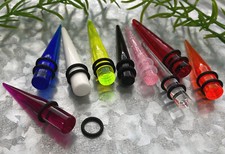 PAIR Acrylic Expansion Tapers Ear Expander Plugs Gauges 14g thru 1" available
