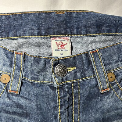 True Religion Rainbow Billy Distressed Straight Fit Jeans - Size