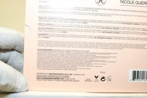 Anastasia NUEVO Nicole Guerriero Glow Kit Vegano Polvo Metálico Paleta Resaltadora - Imagen 7 de 13