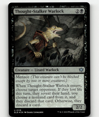 FOIL - MTG Thought-Stalker Warlock #118 - Bloomburrow