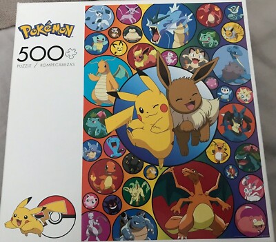 Brand New Pokemon 500 Piece Puzzle by Buffalo Games Ages14+ Sz 21.5in x 15in