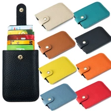 RFID Blocking Slim Credit Card Holder Leather Credit Card Wallet Card Pocket