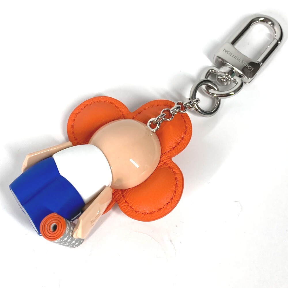 AUTH LOUIS VUITTON M01198 BAG CHARM VIVIENNE GYM LEATHER