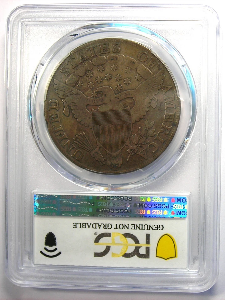 1802 Draped Bust Silver Dollar $1 Coin - Certified PCGS Fine Details - Rare! - Image 3 of 4