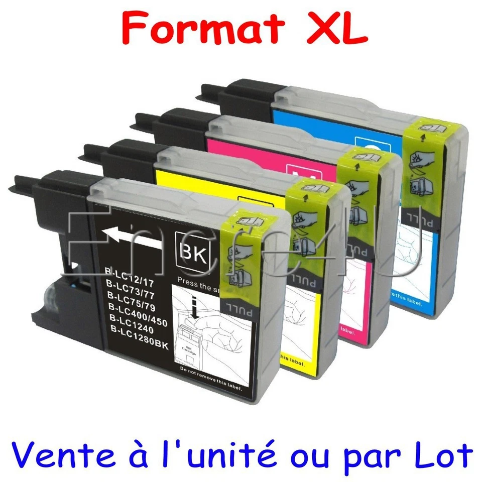 Cartouches d'encre compatible pour imprimantes Brother DCPJ525 DCPJ625 LC1280 XL - Photo 1/1