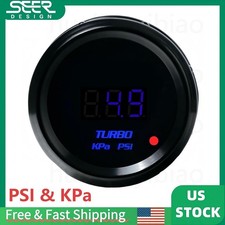 Universal 2 52mm Digital Led Turbo Boost Gauge Dual Units Switchable Kpa Psi Universal 2 52mm Digital Led Turbo Boost Gauge Dual Units Switchable Kpa Psi