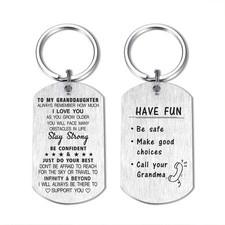 Granddaughter Graduation Gifts Keychain from Grandma Your Grandmother Key Chains