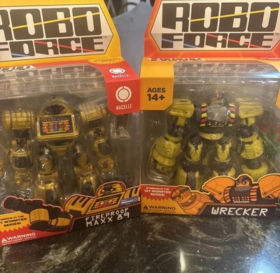 Robo Force Fireproof Maxx 89 & Wrecker Action Figures by Nacelle Ages 14+