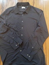 Level Ten Men's Four-Way Stretch Long Sleeve Performance Shirt Medium Charcoal