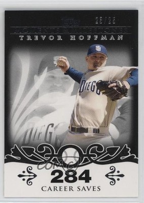 2008 Topps Moments & Milestones Black /25 Trevor Hoffman #32 HOF 4ib