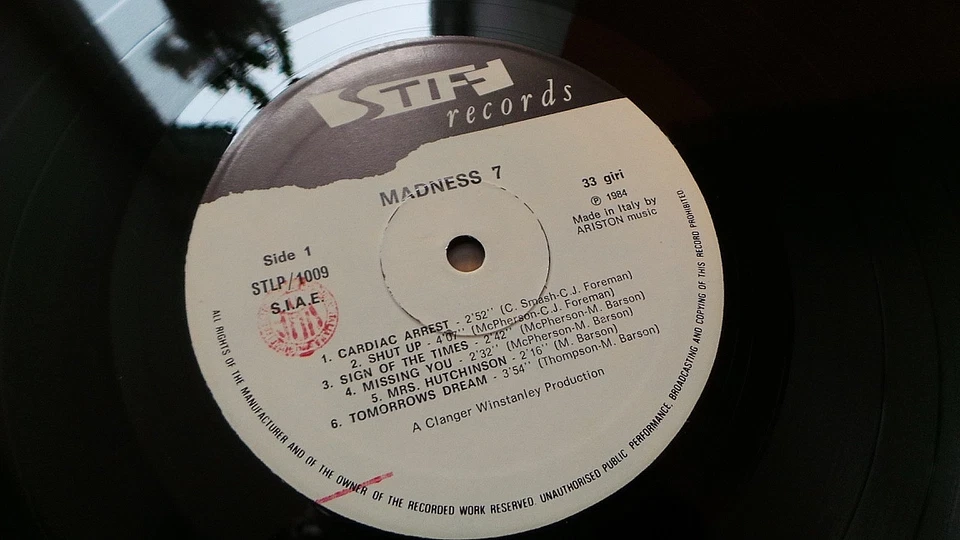 Madness ‎– 7 (Stiff Records LP Italy 1984 Insert) SKA rare Edition - Bild 3 von 4
