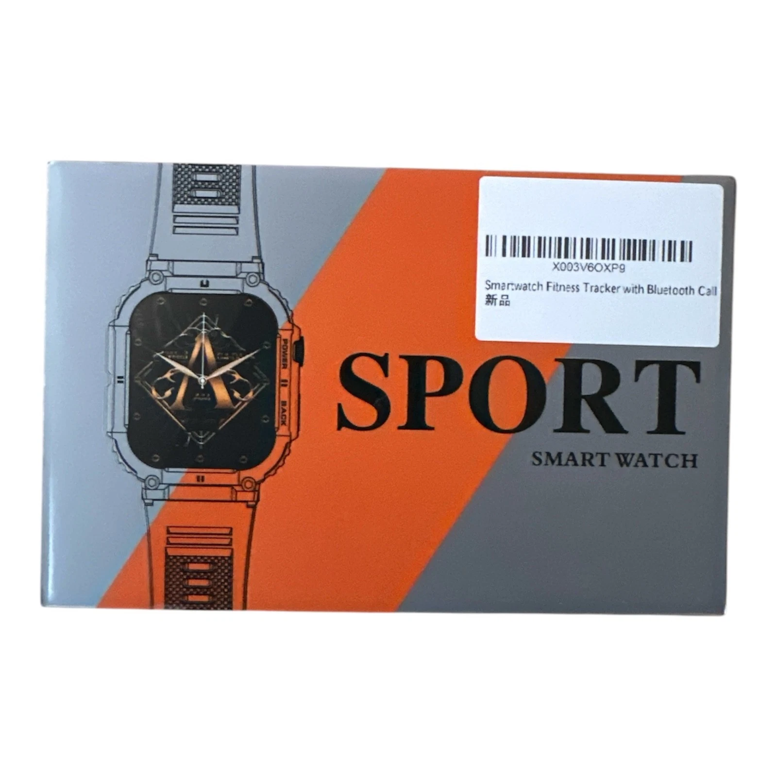 Sport Smart Watch Fitness Tracker Bluetooth Call Heart Rate Monitor Rugged Orang
