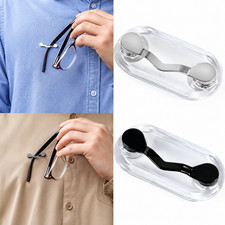 Magnetic Eye Glass Holder Spectacle Sunglasses Clip Badge Hang Magnet Hook Shirt