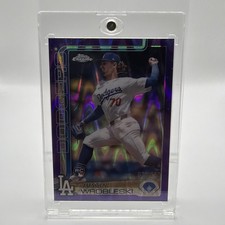 2025 Topps Chrome - Justin Wrobleski #38 Purple Raywave Refractor /250 (RC)