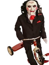 Tobin Bell Signed Saw Jigsaw Billy Puppet Doll with Tricycle BAS Witness