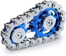 Metal Fidget Spinner - Bike Chain Roller Design, ADHD/Anxiety Stress Relief