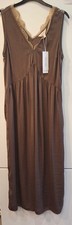 Per Una Brown Satin slip dress Size 12R BNWT