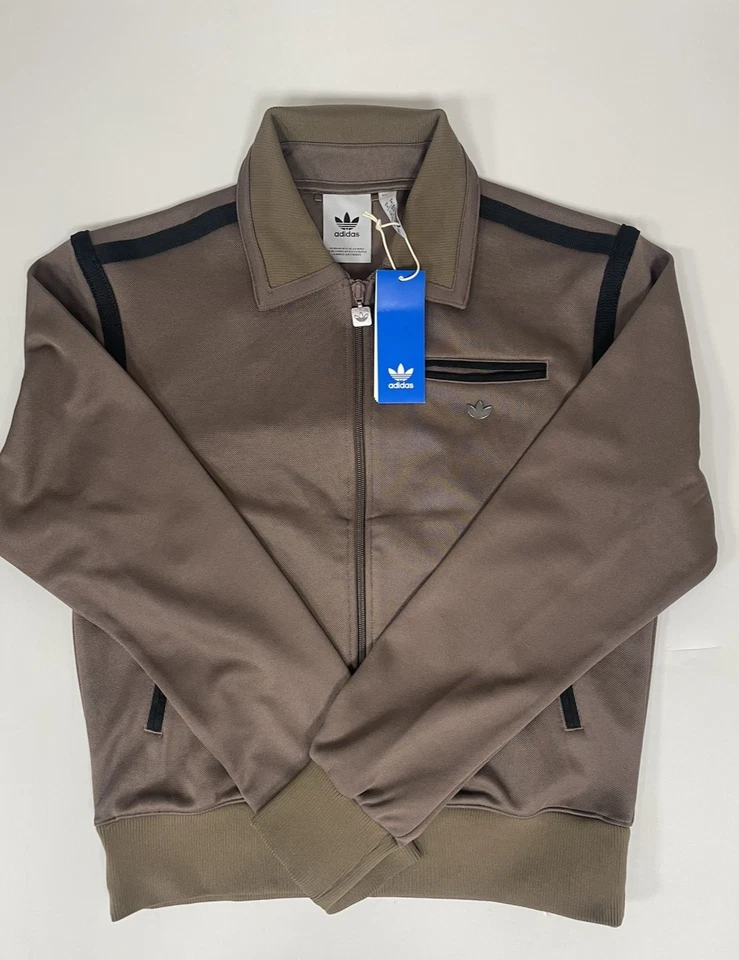 Men's Adidas Premium Track Top Brown Size Small JN4474 - Image 4 of 4