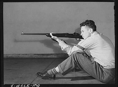 D.C. Walter Spangenberg is a member of the rifle club at Woodrow, Washington