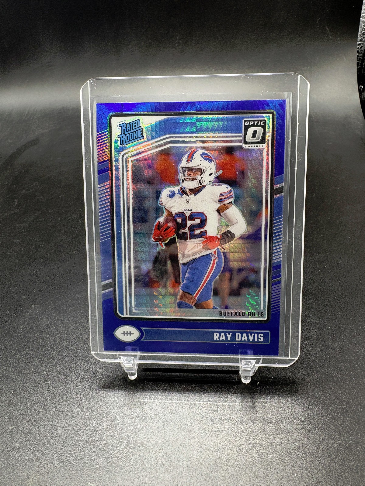 Ray Davis Rated Rookie Hyper Blue 2024 Panini Donruss Optic #283 Bills RC