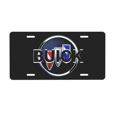 Buick 12 X 6 Inch Aluminum Car Front License Plate Cover Black Buick 12 X 6 Inch Aluminum Car Front License Plate Cover Black