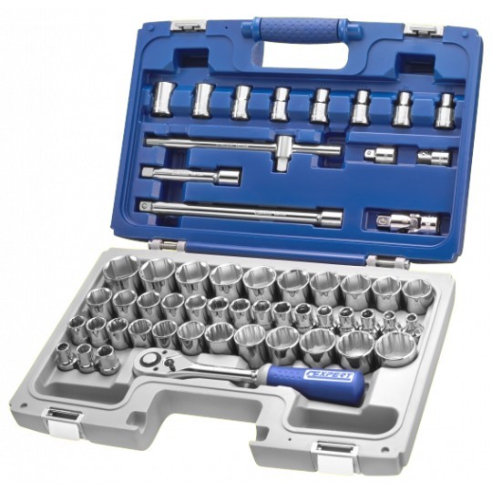 Coffret de douilles Expert by Facom 1/2 métrique et pouces complet de 42 pièces en acier chrome
