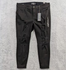 Torrid Premium Bombshell Skinny Stretch Jeans Size 20S Distressed Black NWT