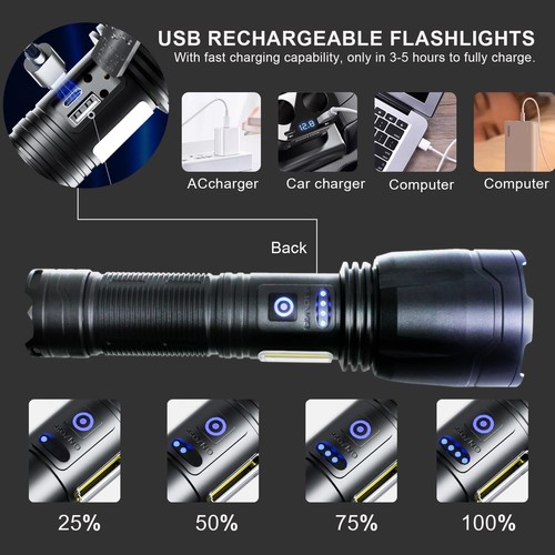 Flashlights High Lumens Rechargeable,300000 Lumens Super Bright Flashlights, ... - Picture 5 of 8