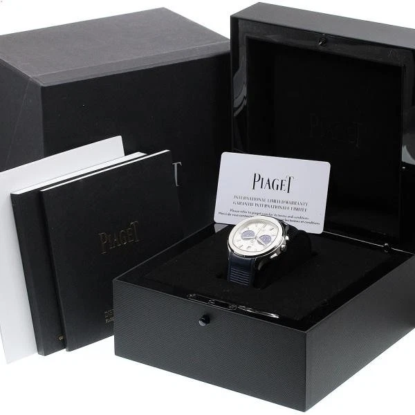Piaget — Piaget Polo Chronograph G0A46013 42mm Silver / Blue Dial Automatic Watch #C1542